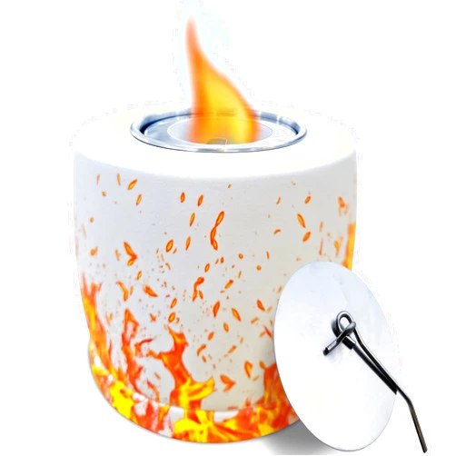 Content Household Ash-Free Concrete Tabletop Alcohol Fire Pit - Easy White Fiery Portable Bio Fuel - Ethanol Fire Bowl for Garden, Mini Indoor & Home Decoration - Pen, Pencil, Marker Holder