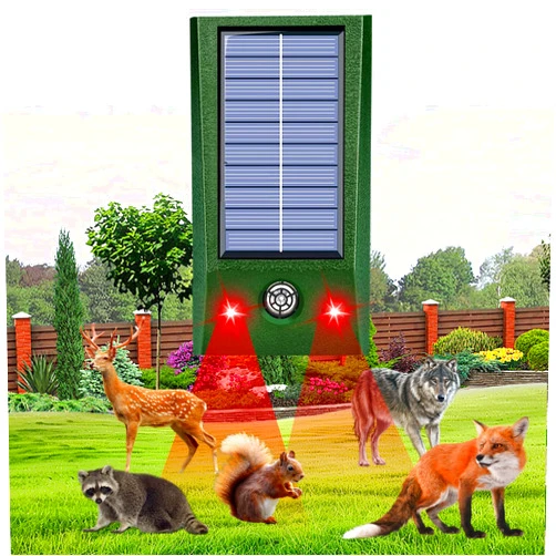 ShinyArt Upgraded Solar Nocturnal Animal Repeller, Upgraded Cat Repellent Outdoor, Dog, Squirrel, Raccoon, Skunk, Rabbit, Fox, Deer, etc.Motion Detection Animal Repellent for Bird Wild Pigs