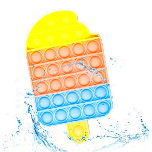 RadBizz Push Pop Bubble Fidget Sensory Toy - for Autism, Stress, Anxiety - Kids and Adults (Ice Cream)