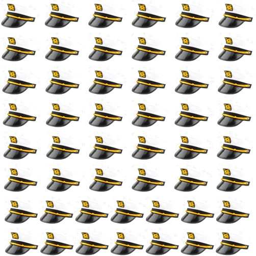SGBETTER 50 Pieces Captain Hat Bulk Party Favors Yacht Sailor Hats Caps for Women Men Halloween Nautical Themed Party Dress Up