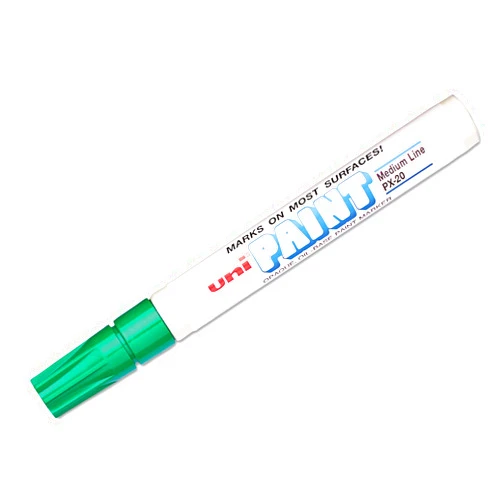 Uni-Ball Uni-Paint PX-20 Oil-Based Paint Marker, Medium Point, Green, 1-Count