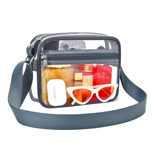 MAY TREE Clear Bag for Stadium Events Clear Messenger Bag Suitable for Concert Outfits and Sports Events