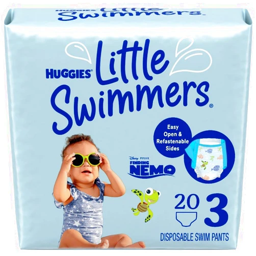 Huggies Little Swimmers Disposable Swim Diapers, Size 3 (16-26 lbs), 20 Ct