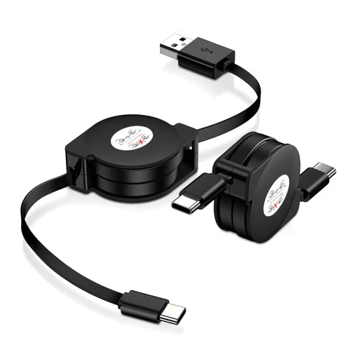 Whotper USB C Retractable Cable for iphone 15 Plus Pro Max Car Charger, Samsung Galaxy S24 S23 S22 Ultra A15 A55 A32 5G Type-c android phone, Google Pixel 8a 8 7 Pro Fast Charging adjustable Cord[2Pack 3.3FT]