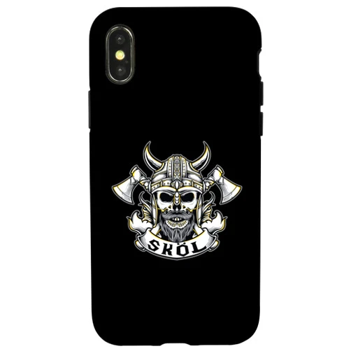 Nordic Nordmann Viking Valhalla Odin Gift iPhone X/XS Viking Northmen Axe Scandinavia Warrior Case