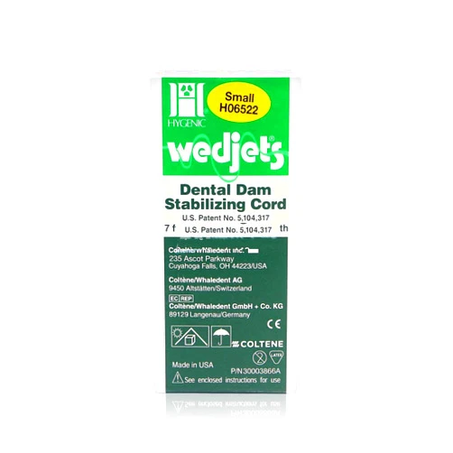 Coltene Dental COLTENE Wedjets Dental Dam Stabilizing Cord Small H06522 Yellow