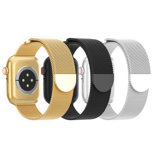 Steezrd 3 Pack Mesh Metal Band Compatible with Apple Watch Band 38mm 40mm 41mm 42mm 44mm 45mm 46mm 49mm, Stainless Steel Magnetic Loop Strap for iWatch Ultra/2 Series 10/9/8/SE/7/6/5/4/3/2/1 Men Women