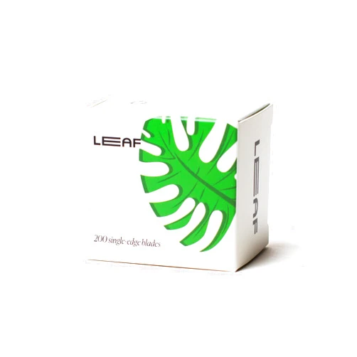 Leaf Shave | Leaf Single-Edge Safety Razor Blades, Platinum-Coated Stainless Steel Refills Compatible with Twig & Thorn Razor, and Dermaplaner, 200 Count