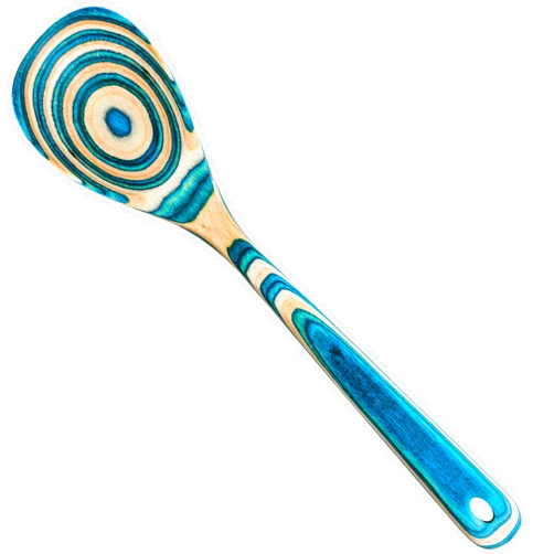 Totally Bamboo Baltique Mykonos Collection Wooden Cooking Spoon — 12.5-Inch Kitchen Utensil for Mixing, Stirring, Serving — Safe for Nonstick Cookware