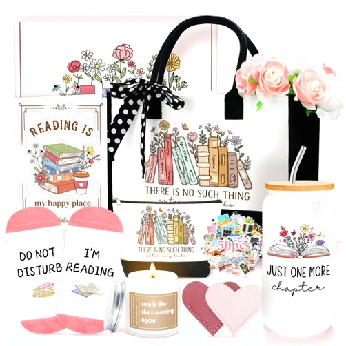 Saineron Book Lovers Gifts for Women Bookish Gifts for Book Lovers Women Books Accessories for Reading Lover Books Club Gift for Reader Cool Bookish Themed Items Set Bookworm Stuff Presents for Librarian, Girl