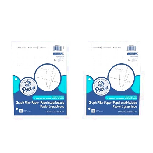 Pacon Filler Paper, White, 3-Hole Punched, 1/4