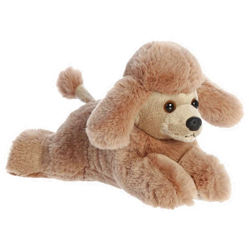 Aurora® Adorable Mini Flopsie™ Paysley Poodle Stuffed Animal - Playful Ease - Timeless Companions - Brown 8 Inches