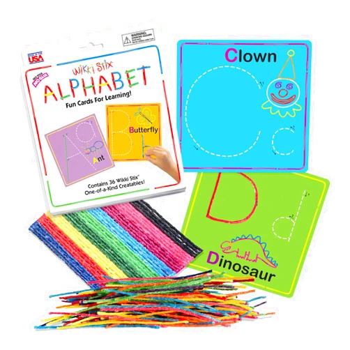 WikkiStix Wikki Stix Alphabet Fun Cards for Learning