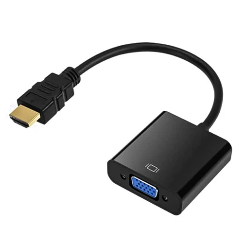 QINGLER HDMI to VGA, Gold-Plated HDMI to VGA Adapter (Male to Female) for Computer, Desktop, Laptop, PC, Monitor, Projector, HDTV, Chromebook, Raspberry Pi, Roku, Xbox and More - Black