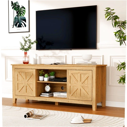 Vinform Farmhouse TV Stand for 50 55 60 65 Inch TV, 58
