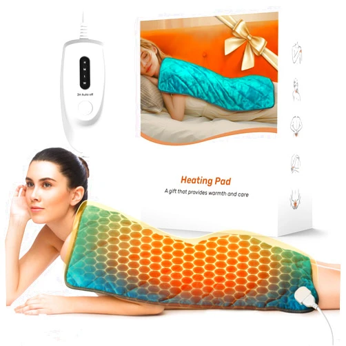 Koonie Weighted Extra Large Heating Pad for Back Pain and Period Cramps, 17''x33'', 4.34lb Electric Heat Pad for Cramps, Muscle Aches, Arthritis Pain Relief, Machine Washable, Valentine's Gift for Men Women