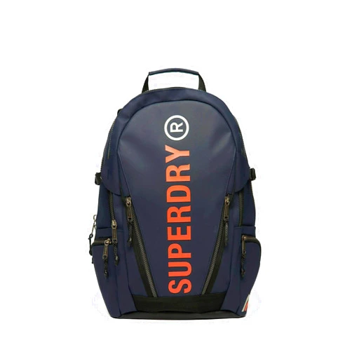 Superdry Womens Tarp Rucksack, Classic Hiking-Inspired Design Navy Size One Size