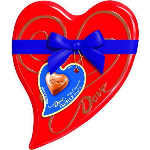 DOVE Milk Chocolate Truffle Valentines Day Chocolate Heart Box Tin, 5.82 oz