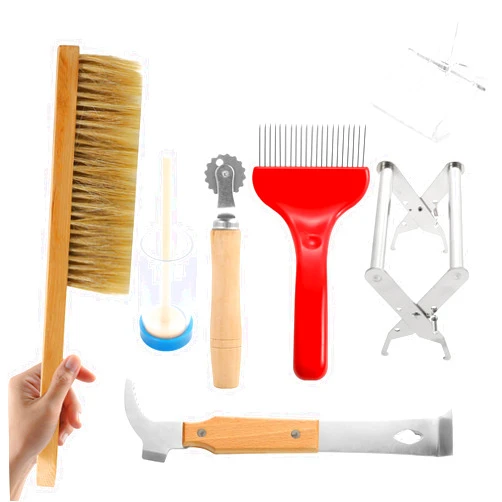BeesNise Beekeeping Supplies, 7 PCS Beekeeping Starter Kit, Bee Hive Tools and Bee Keeping Supplies-All for Beginner Beekeepers