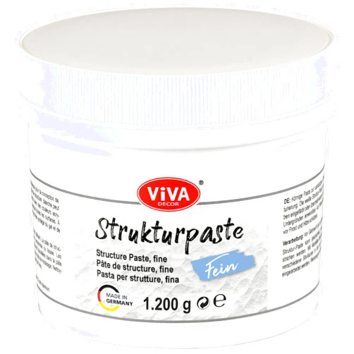 Viva Decor - 1,2kg Modeling Paste for Acrylic Paint (fine) - top-Notch Structure Paste for Acrylic Painting - colorable Putty Acrylic Painting - Made in Germany