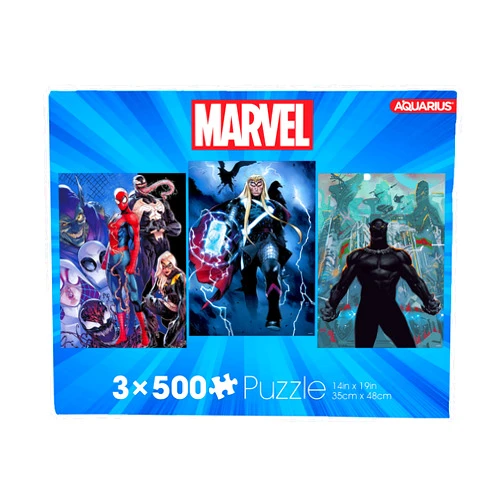 AQUARIUS - Marvel 500 Piece Jigsaw Puzzles | Set of 3 Puzzles