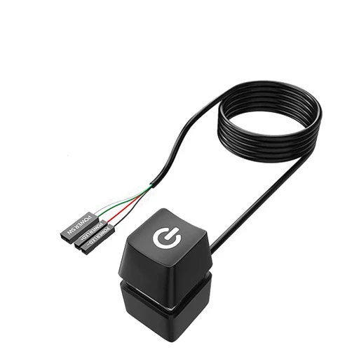 MTTHAHA Push Button Computer Desktop Switch PC Motherboard External Start Power On/Off Button Extension Cable for Home Office
