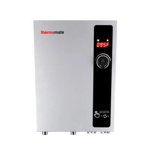 Thermomate Tankless Water Heater Electric 27kW 208~240 Volt, thermomate On Demand Instant Endless Hot Water Heater, Digital Temperature Display for Residential Whole House Shower, 114A GRAY
