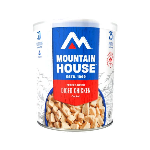 Mountain House Diced Chicken #10 Can Freeze Dried Survival & Emergency Food Gluten-Free 14 Servings
