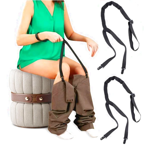 Generic 2PCS Assistive Devices for Disabled, Clip and Pull Dressing Aids Pants Wearing Assist Tool Device, Dressing Aid for Pants, Wearing Assist Tool for for Disabled Pregnant Injuries Pants Helper
