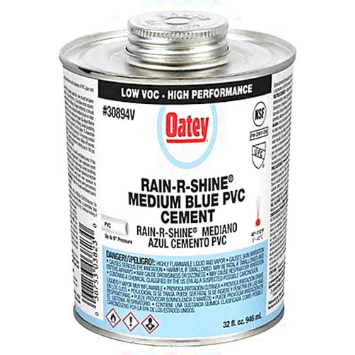 Oatey Rain-R-Shine Blue Cement For PVC 32 oz