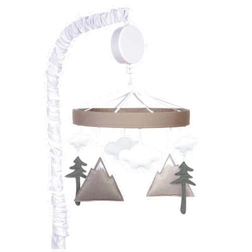 Trend Lab Mountain Crib Mobile - Nature Baby Mobile for Crib - Musical Crib Mobile - Fun Whimsical Musical Mobile for Cribs - Rotating Nursery Mobile for Crib - Baby Crib Mobile for Boys and Girls