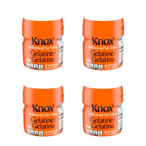 Knox Original Unflavored Gelatin Dessert Mix - 16 oz Jugs (4 Pack)