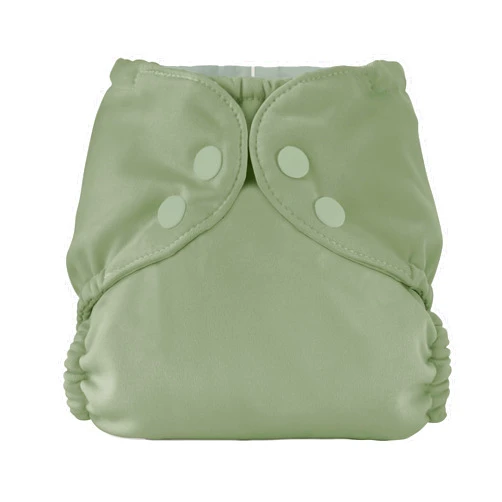 Esembly Cloth Diaper Outer, Swim Diaper, Waterproof Cloth Diaper Cover, Leak-Proof and Breathable Layer Over Prefolds, Flats or Fitteds, Reusable Diaper with Snap Closure - Size 2 (18-35lbs), Aloe