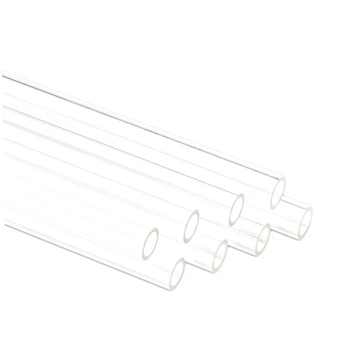 EKWB EK-HD PETG Tube, 12/16mm, 500mm, Clear, 8-pack