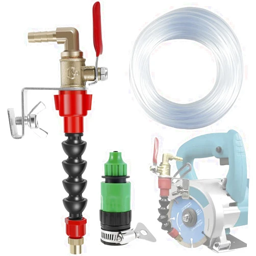 Fxvhojq Dust Remover Water Sprayer for Cutting Machine, Cutting Machine Misting System Water Sprayer, Water Sprayer for Marble Brick Tile Cutting Machine Grinder (5M Water Pipe)