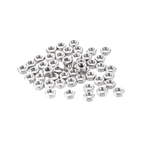 uxcell Hex Nuts, M4x0.7mm Metric Coarse Thread Hexagon Nut, Stainless Steel 304, Pack of 50