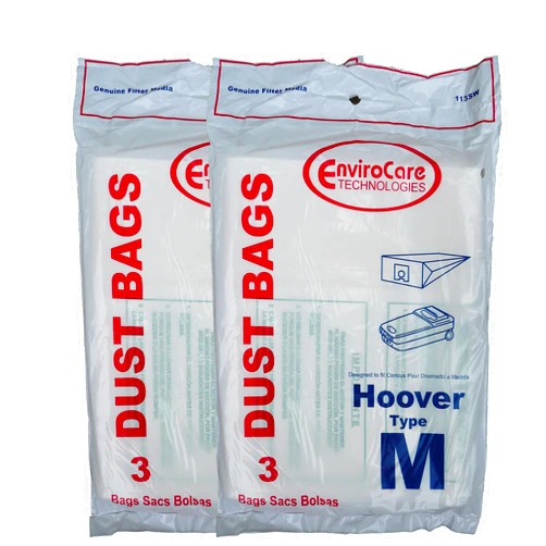 EnviroCare 6 Hoover Dimension Canister Type M Vacuum Dust Bags, Fits all Dimension Vacuum Cleaners, HO-4010037M, 4010037M, H4010037M, 4010037, S3273, S3275, S3277, S3471, S3491, S3493, S3623