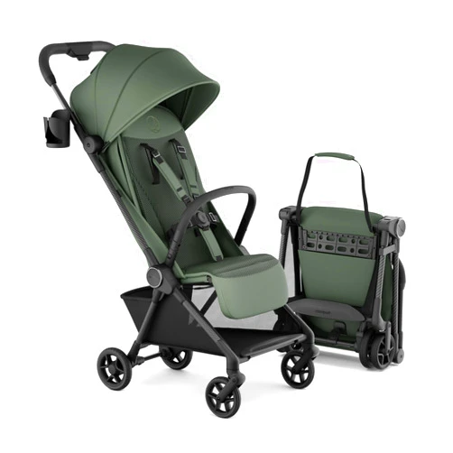 Mompush Nexis Carbon Travel Stroller, Ultra-Lightweight 11.5 lbs, Compact & Airplane Carry-On Approved, One-Second Auto-Fold, One-Hand Full Recline, from Birth to 50 lbs, JPMA Certified