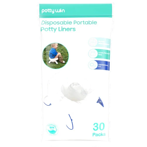 Minne Baby [30 Counts] Disposable Potty Liners Compatible with OXO Tot 2-in-1 Go Potty, Potty Refill Bags for Toddler Travel, Universal Potty Bags Fit Most Potty Chairs