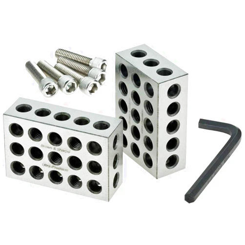 TESA Brown & Sharpe 599-750-10 1-2-3 Blocks Set, 23 Holes