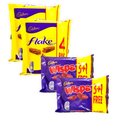 Cadbury Variety Selection | 8 Bars of Cadbury Flake & 8 Bars of Cadbury Wispa | 16 Bars Total
