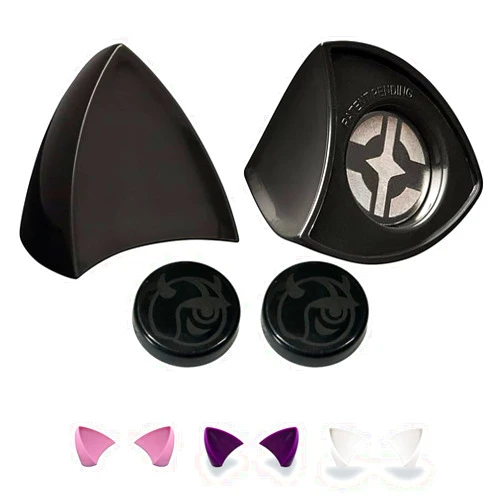 Helmet Flair MagNeatOhz Cat Ears for Helmet | Made in USA | Kitty Ear Helmet Accessory for Motorcycle Helmet, Bike Helmet, Ski Helmet | Magnetic & Interchangeable | Pair (Helmet Not Included)