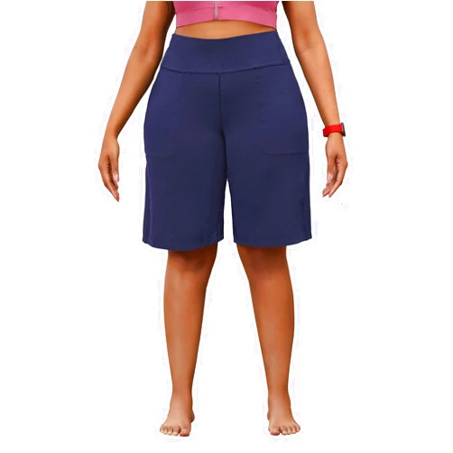 YOHOYOHA Plus Size Women Yoga Shorts-Capris Pants Wide Leg Casual Workout Pants