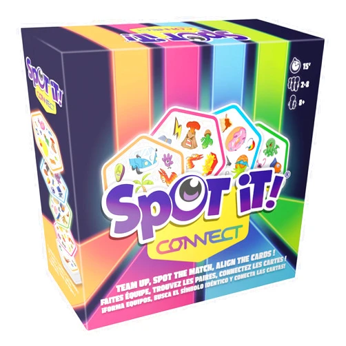 Zygomatic Spot It! Connect - Fast-Paced Team Matching Game, Quick Reflexes! Fun for Game Night with Family and Friends, Great for Kids & Adults, Ages 8+, 2-8 Players, 15 Minute Playtime, Made