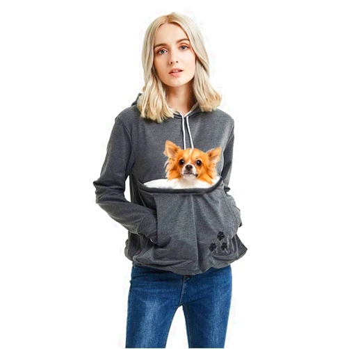 Felyong Unisex Pet Carrier Hoodie Cat Dog Pouch Holder Sweatshirt Shirt Top