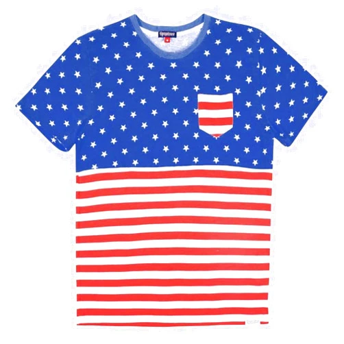Tipsy Elves Patriotic Shirts for Men Comfy Casual American Flag Short Sleeve Mens 4th of July Summer Tees