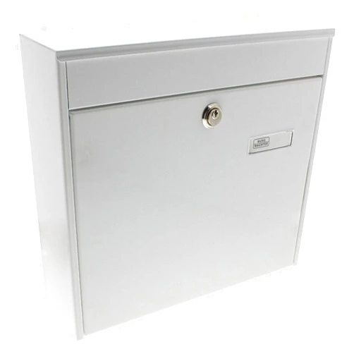 Burg-Wächter Potsdam 878 W Galvanised Steel Post Box Fence-Letterbox, White