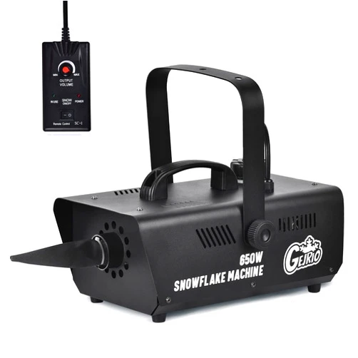 GEJRIO Snow Machine, 650W Snow Maker with Wired Remote Control, Snow Making Machine for Outdoors and Indoors, Perfect for Stage, Christmas, Holidays, Parties