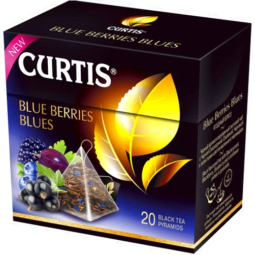 May Company CURTIS Black Tea Blueberry Blues Taste (20 Pyramid Tea Sachets)