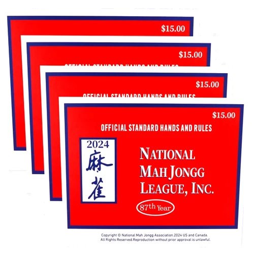 OlibaDu 2024 National Mah Jongg Cards Official Rules & Hand Crads - Large Size - 4 Pcs